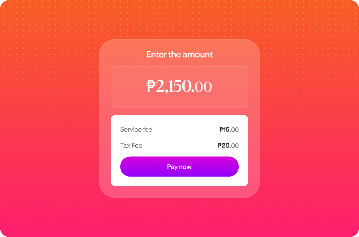 Confirm amount