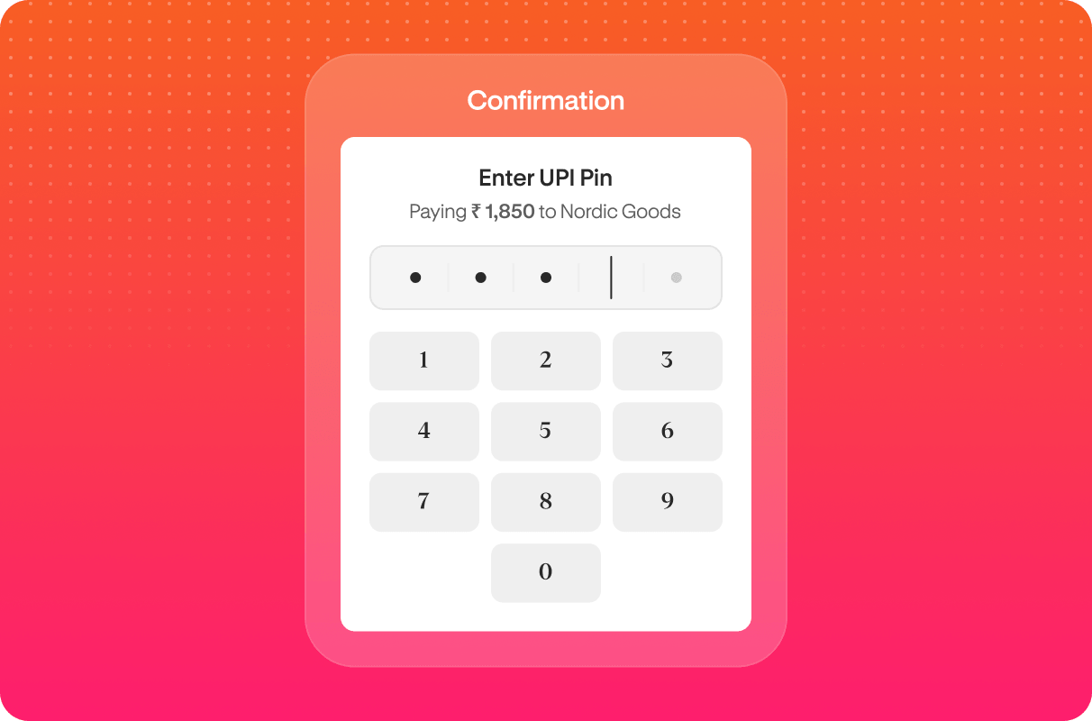 Confirm payment